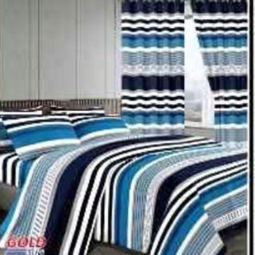 7pcs Curtain Duvet Set(05)