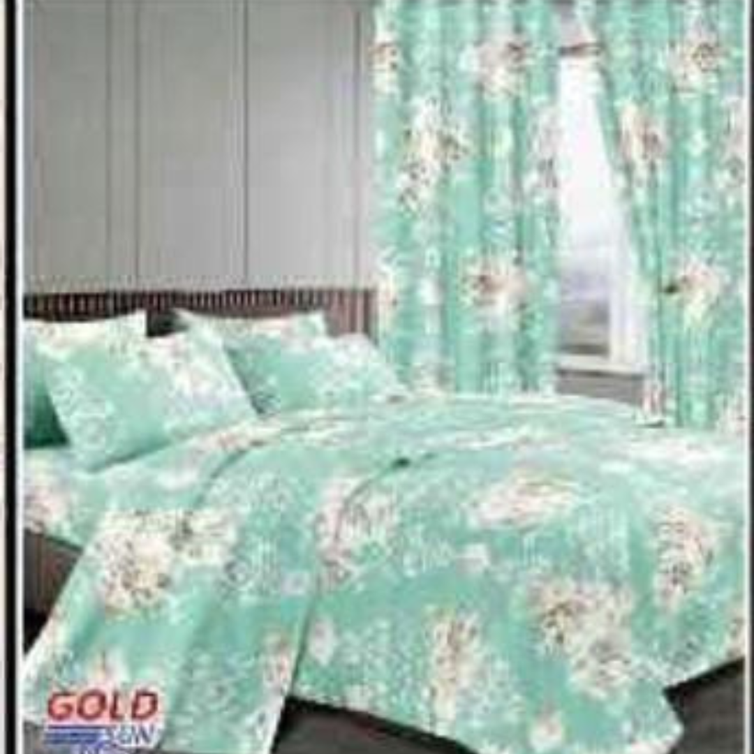7pcs Curtain Duvet Set(06)