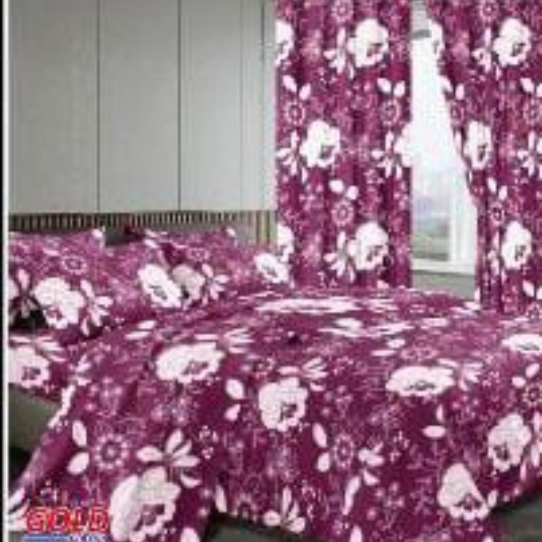 7pcs Curtain Duvet Set(07)